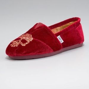 Tom’s Beaumont Velvet Skull Loafers